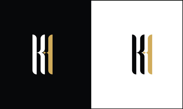 Alphabet Letters HK, KH , Initials Logo Monogram