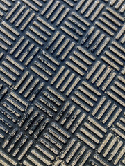 baldosa de cemento con pintura negra pavimento con dibujo geométrico en la acera con textura IMG_5578-as24 - 758273639