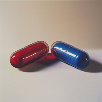 deux g&eacute;lules pos&eacute;es - IA Generative