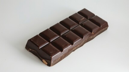 Obraz premium Thick chunky chocolate bar mockup on a white background