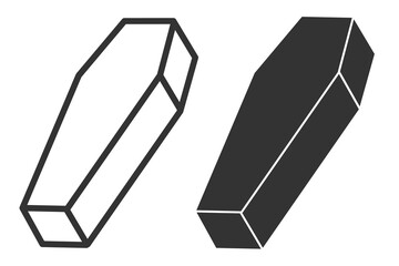 Coffin icon. Funeral design set vector ilustration.