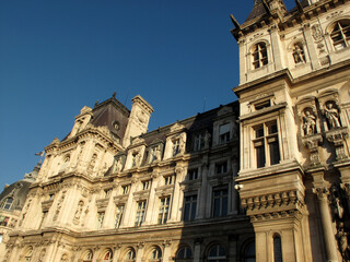 Mairie de Paris - Hotel de Ville - Place de l'Hotel de ville - City hall - 4th arrondissement or district - Paris - France