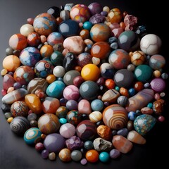 Fototapeta na wymiar Natural Colorful Gemstones Background
