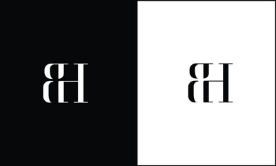 BH, HB, B,H Abstract letters Logo monogram