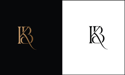 BK, KB, B, K, Abstract Letters Logo monogram