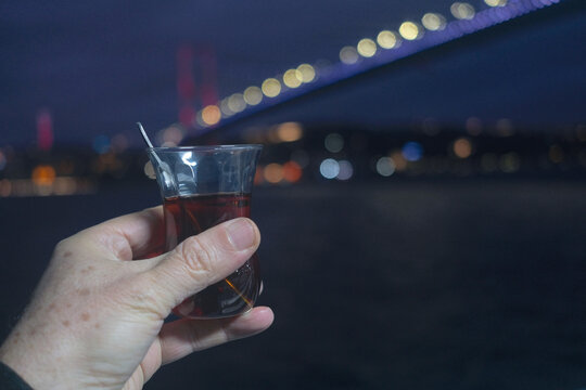 glass of turkish tea