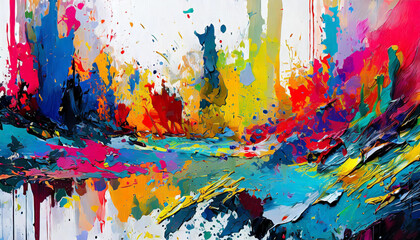 Abstract colorful background with splashes