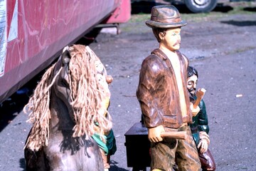various goods at the flea market