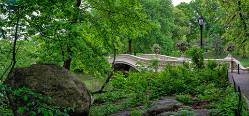 Bow bridge in summer in the morning - 758284679