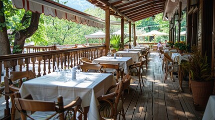 Fototapeta premium Summer cafe.