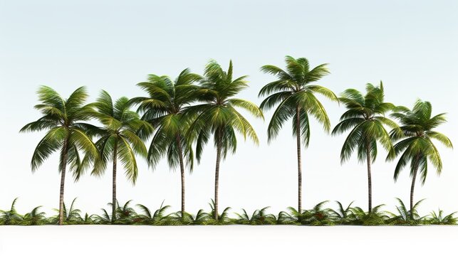 Tropical Palm Trees Cut-Out: Photorealistic (8K)

