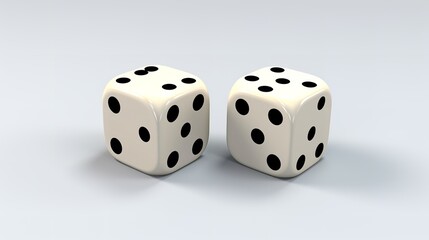 Two Dice with Black Dots Cut-Out (8K)

 - obrazy, fototapety, plakaty