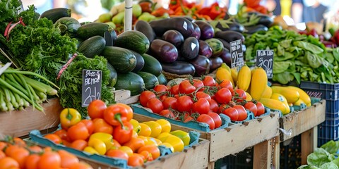 vegetables in the market