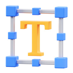 text tool 3d illustration
