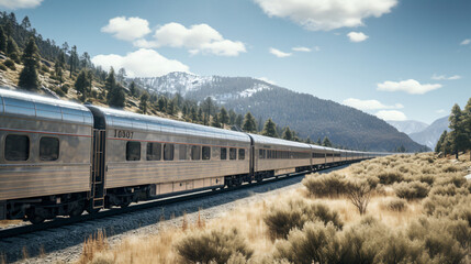 train in the mountains