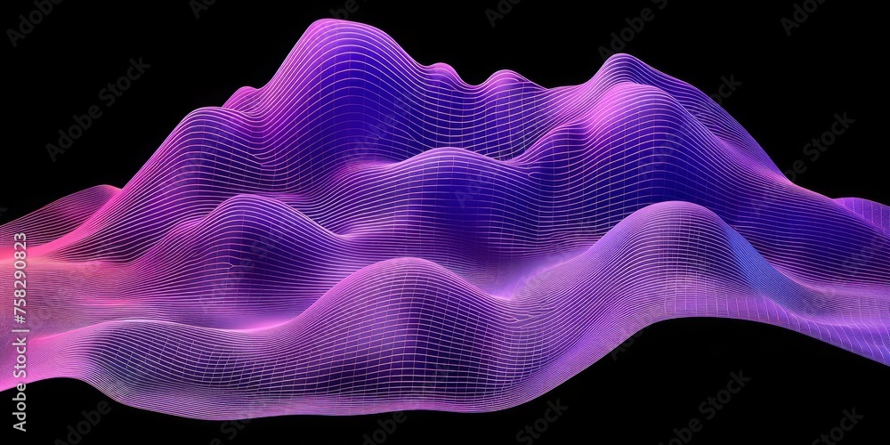 Poster Pink Serenity: A Fluid Abstract Texture That Flows Like Silk, Encapsulating Grace and Elegance in Motion, Generative AI