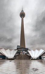 Fototapeta premium Berliner Fernsehturm or the TV Tower of Berlin, Germany