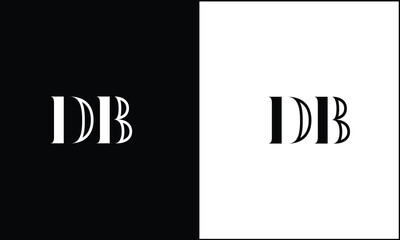 DB, BD, D, B, Abstract Letters Logo monogram - obrazy, fototapety, plakaty