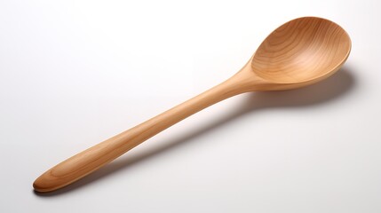 Wooden Spoon Cut-Out: Photorealistic White Background (8K)

