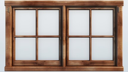Wooden Window Cut-Out: Photorealistic White (8K)

