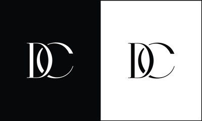 DC, CD, D, C, Abstract Letters Logo monogram