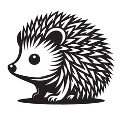Retro Hedgehog Silhouettes, Vintage Styled Hedgehog Silhouettes, Hedgehog Silhouettes drawing