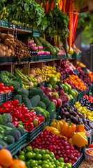 Fototapeta na wymiar fruit and vegetable market