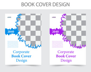 Modern and creative corporate book cover design template with mockup.
