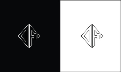 DF, FD, D, F, Abstract Letters Logo monogram