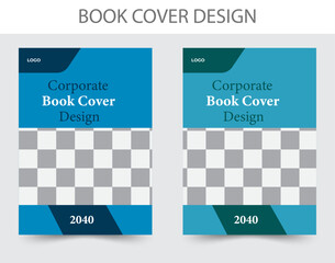 Modern and creative corporate book cover design template with mockup.
