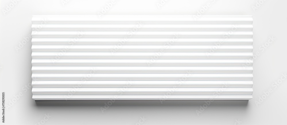 Poster a grey rectangular grille with a pattern of parallel circles, tints, and shades, resembling an autom