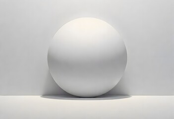 Minimalist Monochrome Sphere in an Abstract Design, Showcasing the Beauty of Simplicity and Elegance, Generative AI