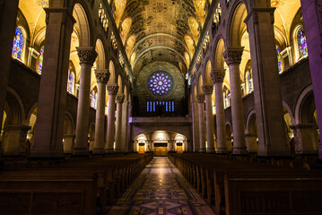 Sainte anne beaupré, Canada - April 14 2018: Interior of Basilica sainte anne beaupré in Quebec