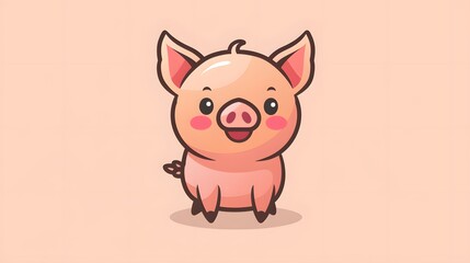 cute pig logo animal
