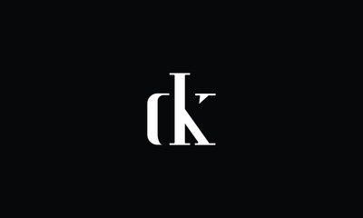 DK, KD, D, K, Abstract Letters Logo monogram - obrazy, fototapety, plakaty