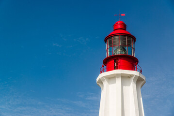 Gasp&eacute;sie, Canada - 18 August 2018: &Agrave; lighthouse in the coast of Gasp&eacute;sie Canada