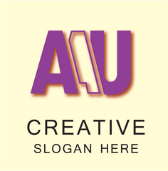 AAU 3 Letter Logo Creative	