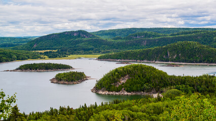 Bic, Canada - August 15 2018: Pictures are taken in the Bic National Park in Quebec