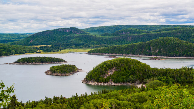 Bic, Canada - August 15 2018: Pictures are taken in the Bic National Park in Quebec
