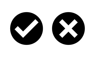 Check mark and cross mark icons