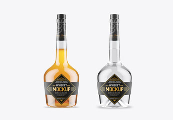  Liquor Glass Bottle Mockup