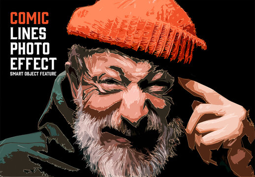 Comic Lines Photo Effect