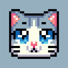 Cat-Grey-Pixel-Art