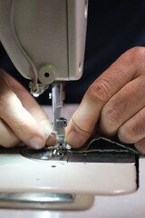 sewing fabric with sewing machine