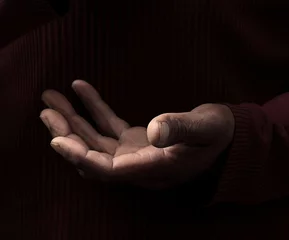 Papier Peint photo Vielles portes people praying to God with hands together stock image stock photo 