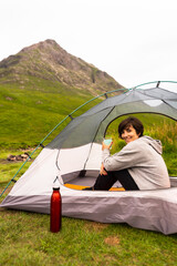Northbound Tranquility: Tent Escape, Where Dew-Kissed Grass Meets the Highland Sky