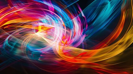 Abstract light painting photography with vibrant colors 