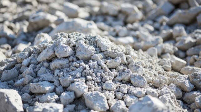 Grey Portland Cement Pile: Abstract Construction Material Background