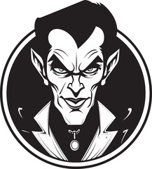 Malevolent Moonrise: Sinuous Vampire Mark in Enigmatic Design Eternal Night's Herald: Chilling Vampire Crest in Macabre Form
