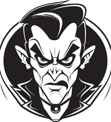 Hypnotic Vampire Mark: Stygian Vector Symbol Chilling Vampire Seal: Veiled Black Logo